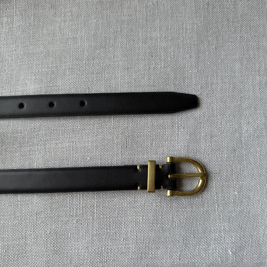 Black thin belt