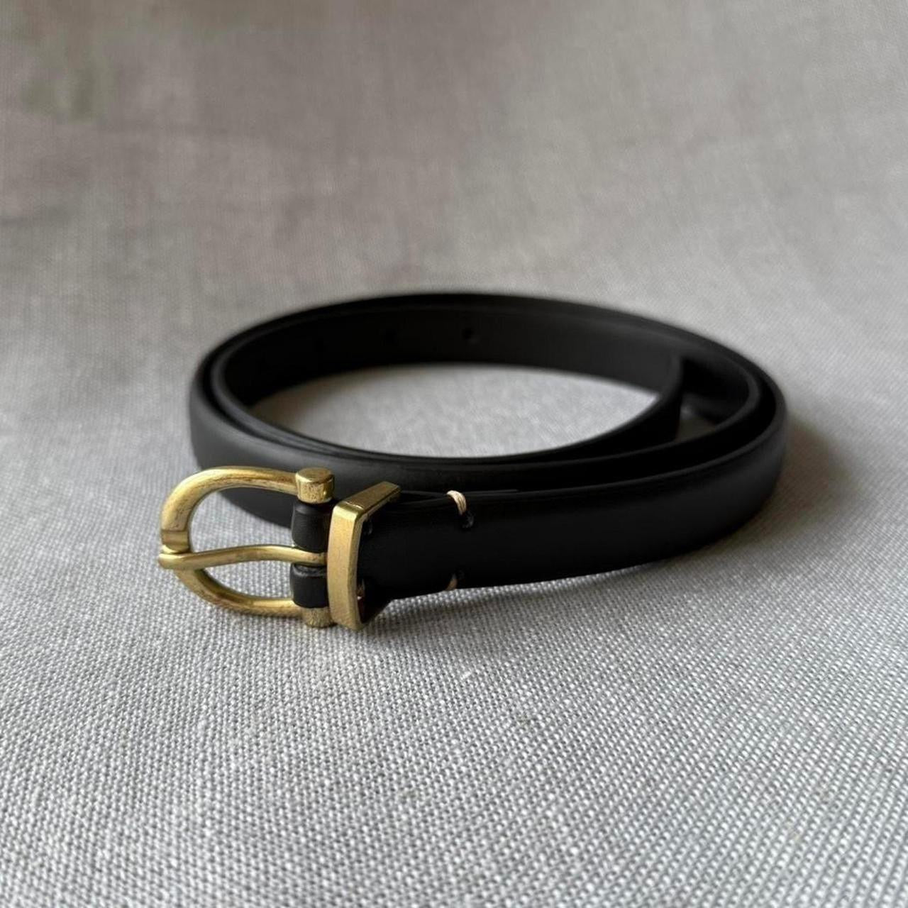 Black thin belt