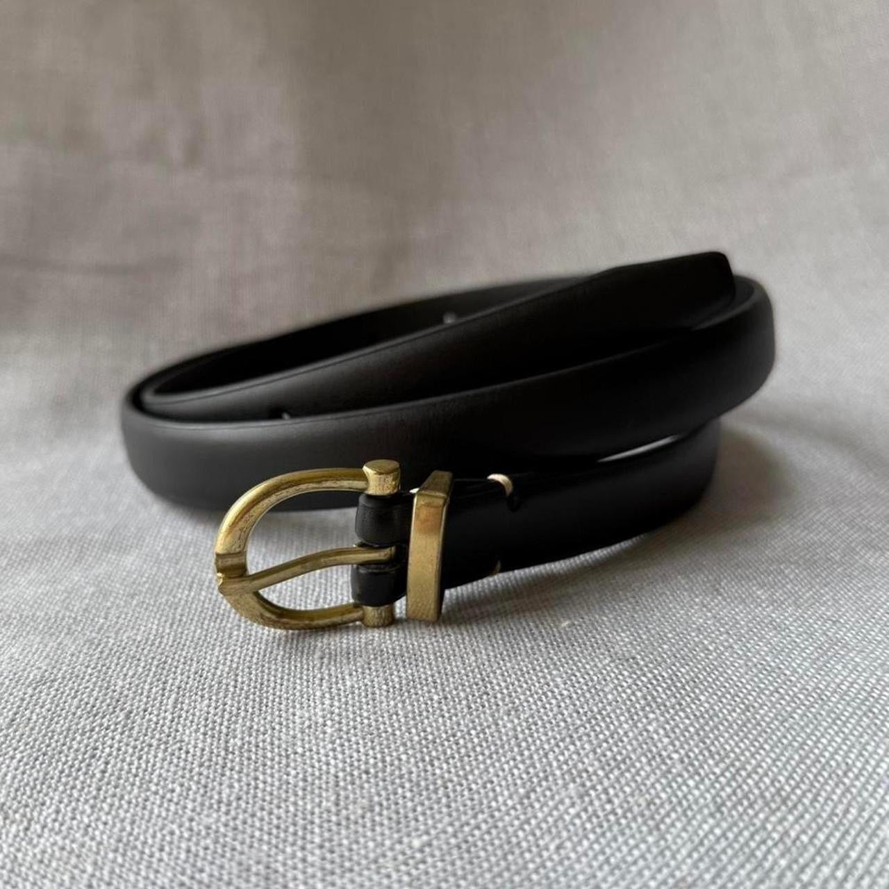 Black thin belt