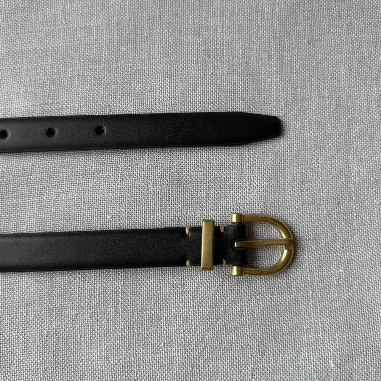Black thin belt