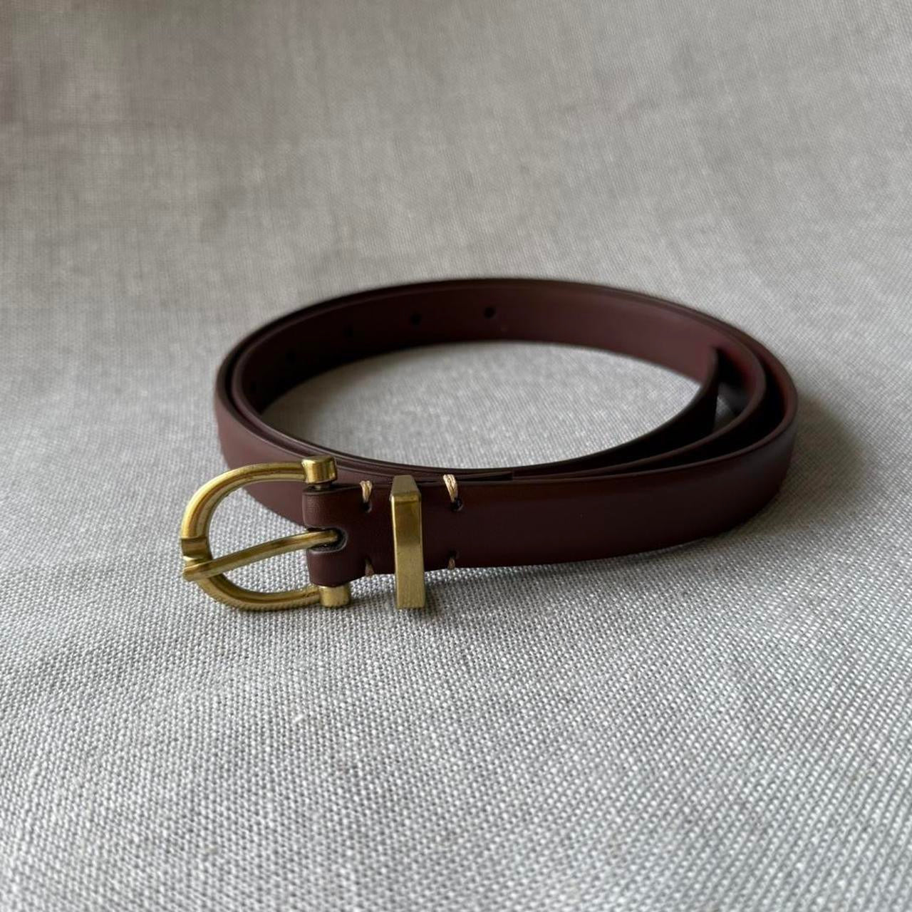 Brown thin belt