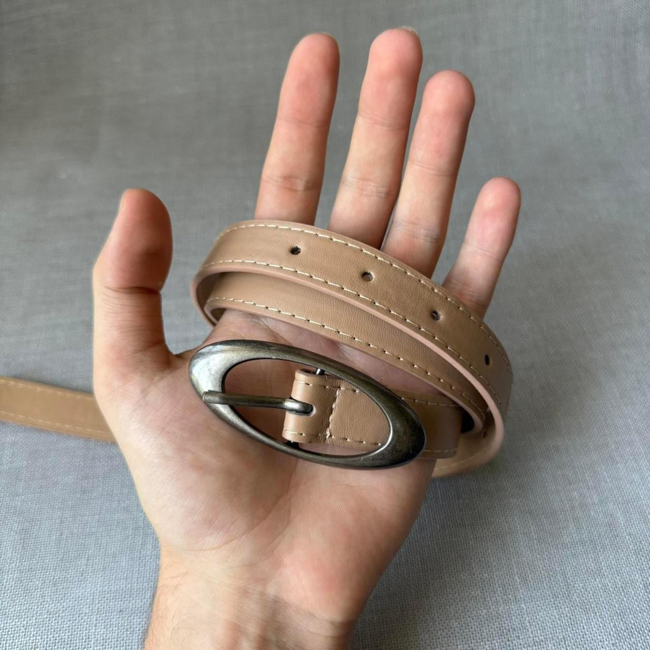 O-Buckle Belt, Tan.
