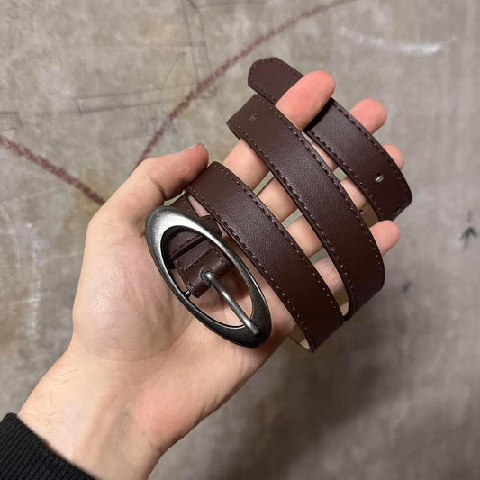 O-Buckle Belt, Brown.