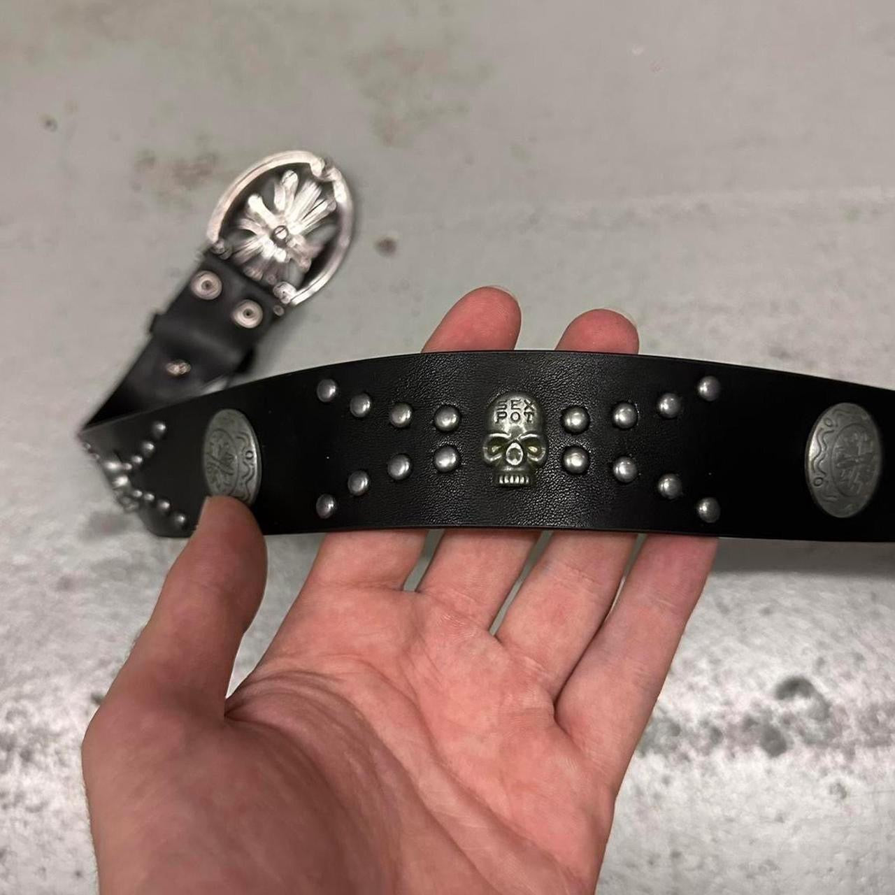 Skulls Belt, Black.