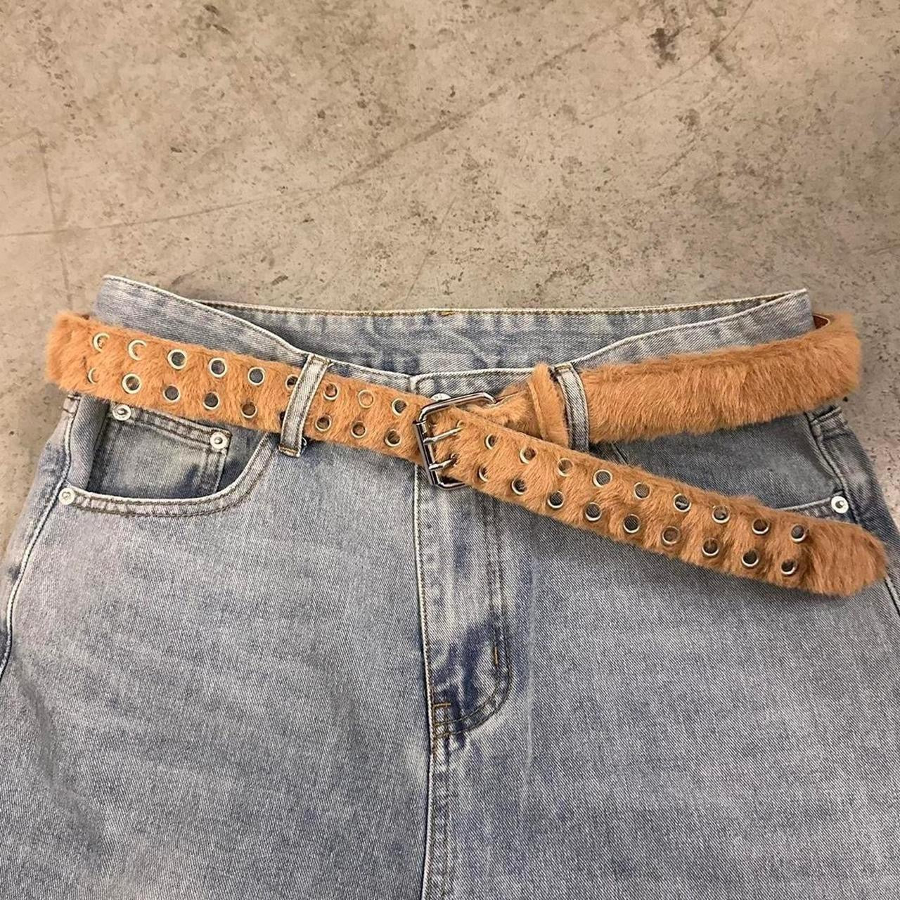Fur Belt, Brown.