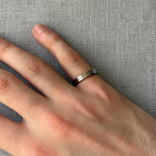 Triple Layered Ring, Silver.