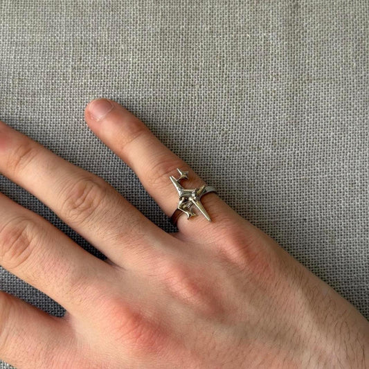 Shiny Stars Ring, Silver.