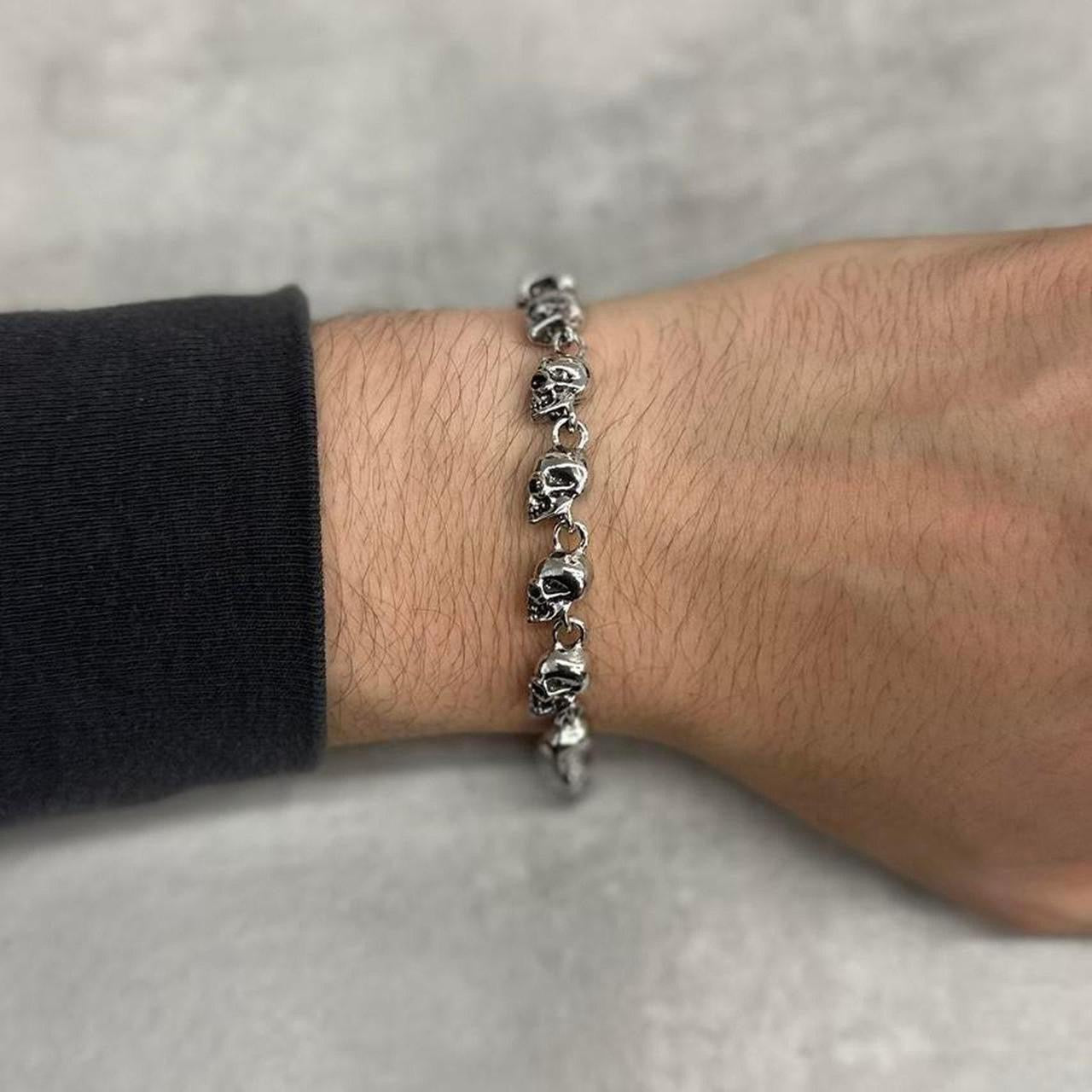 Skulls Bracelet, Silver.