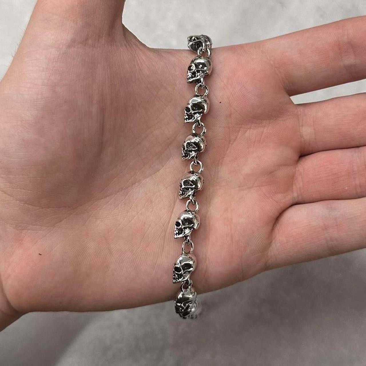 Skulls Bracelet, Silver.