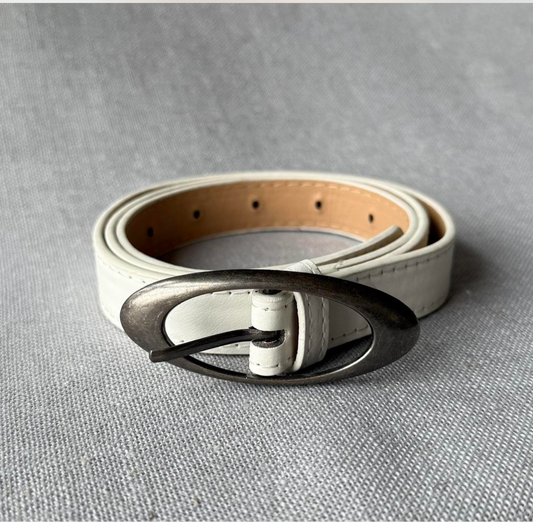 O-Buckle Belt, White.