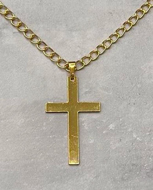 NY Cross Necklace, Gold.