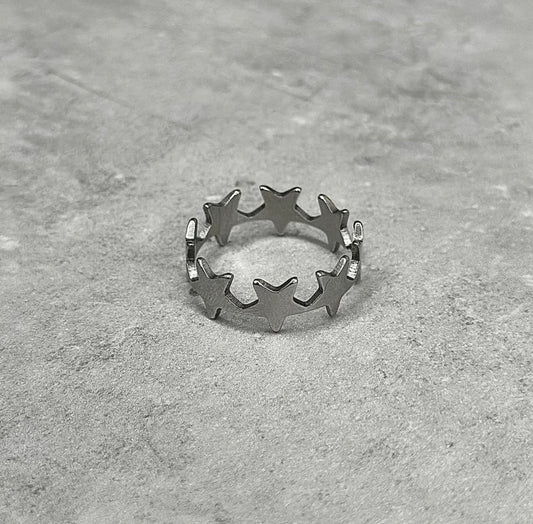 Stars Ring, Silver.