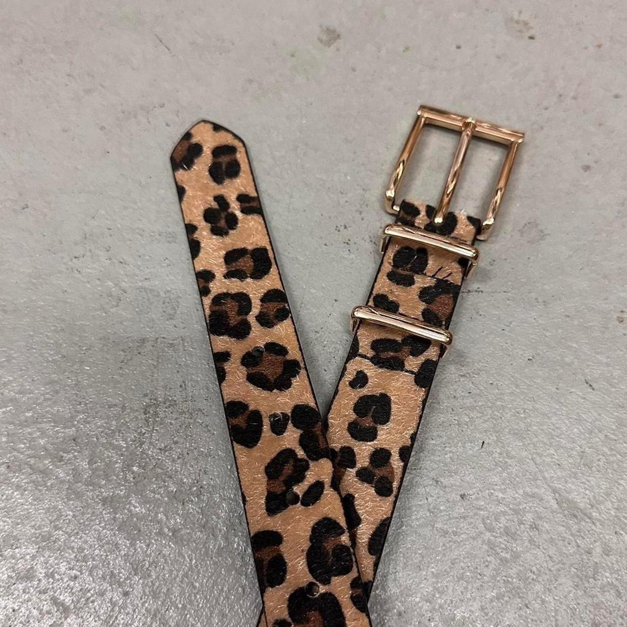 Leopard Belt, Black & Tan.
