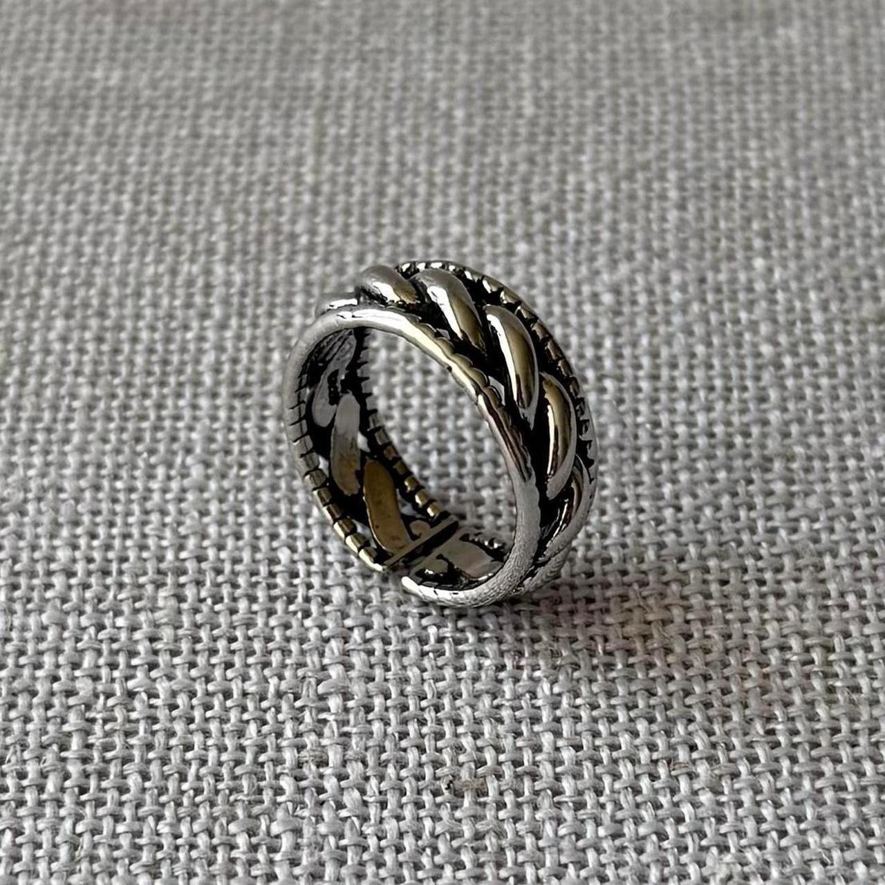 Twisted Rope Ring, Silver.