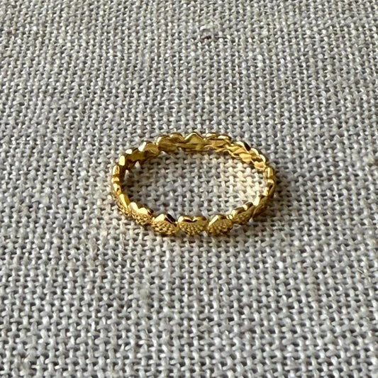 Hearts Ring, Gold.