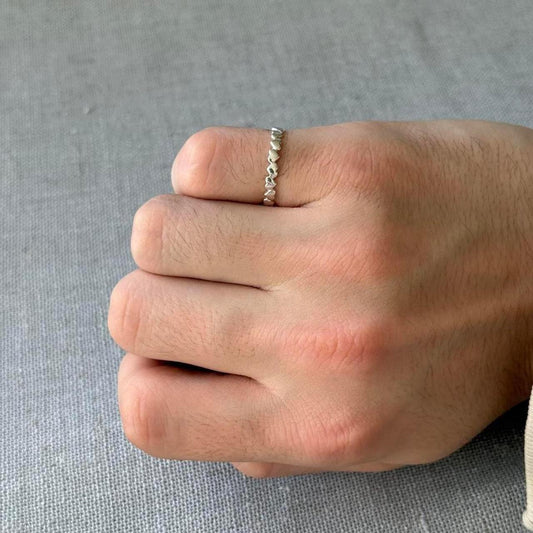 Hearts Ring, Silver.
