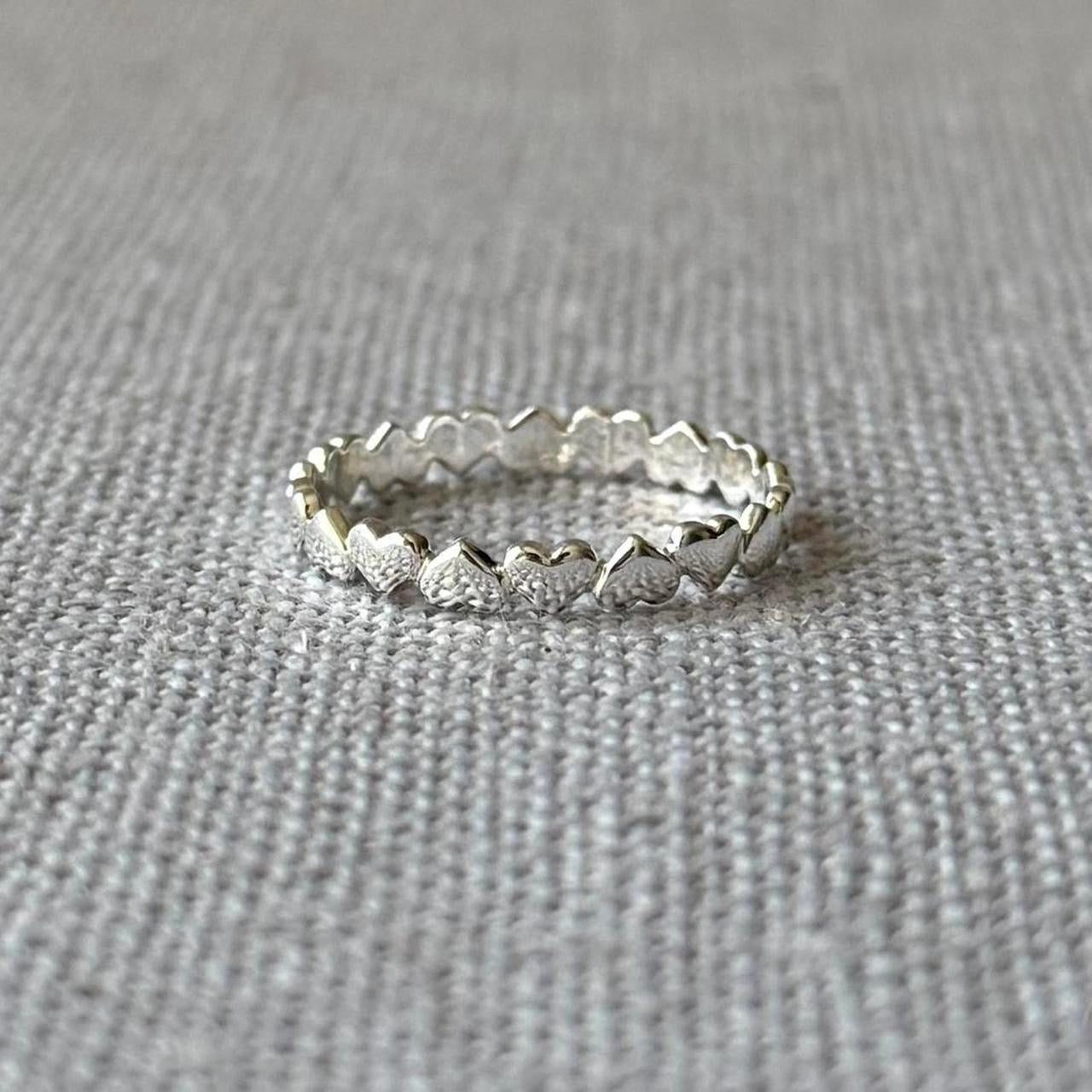 Hearts Ring, Silver.