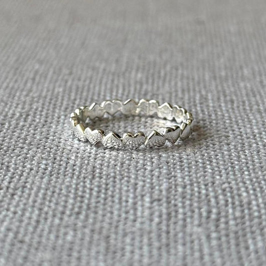 Hearts Ring, Silver.