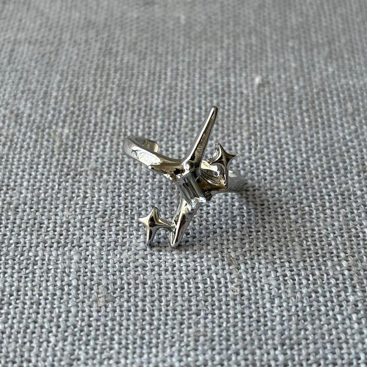 Shiny Stars Ring, Silver.