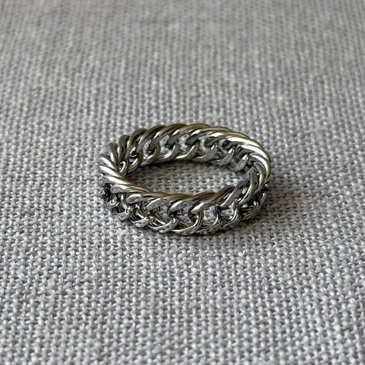 Cuban Ring, Silver.