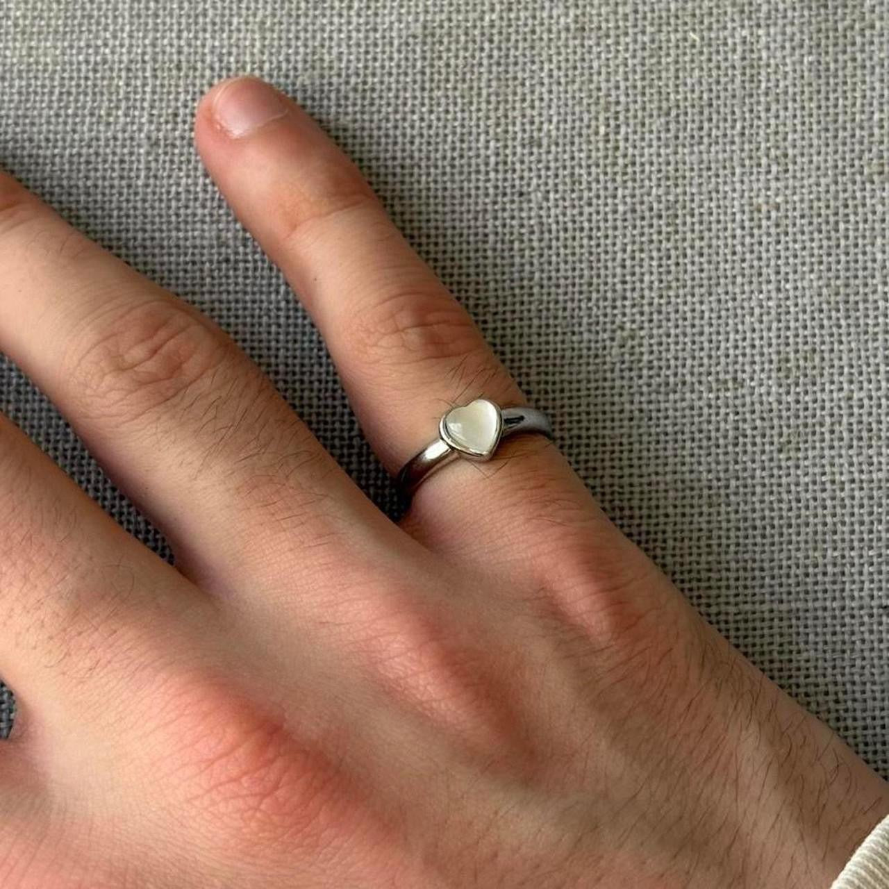 Pearl Heart Ring, Silver.