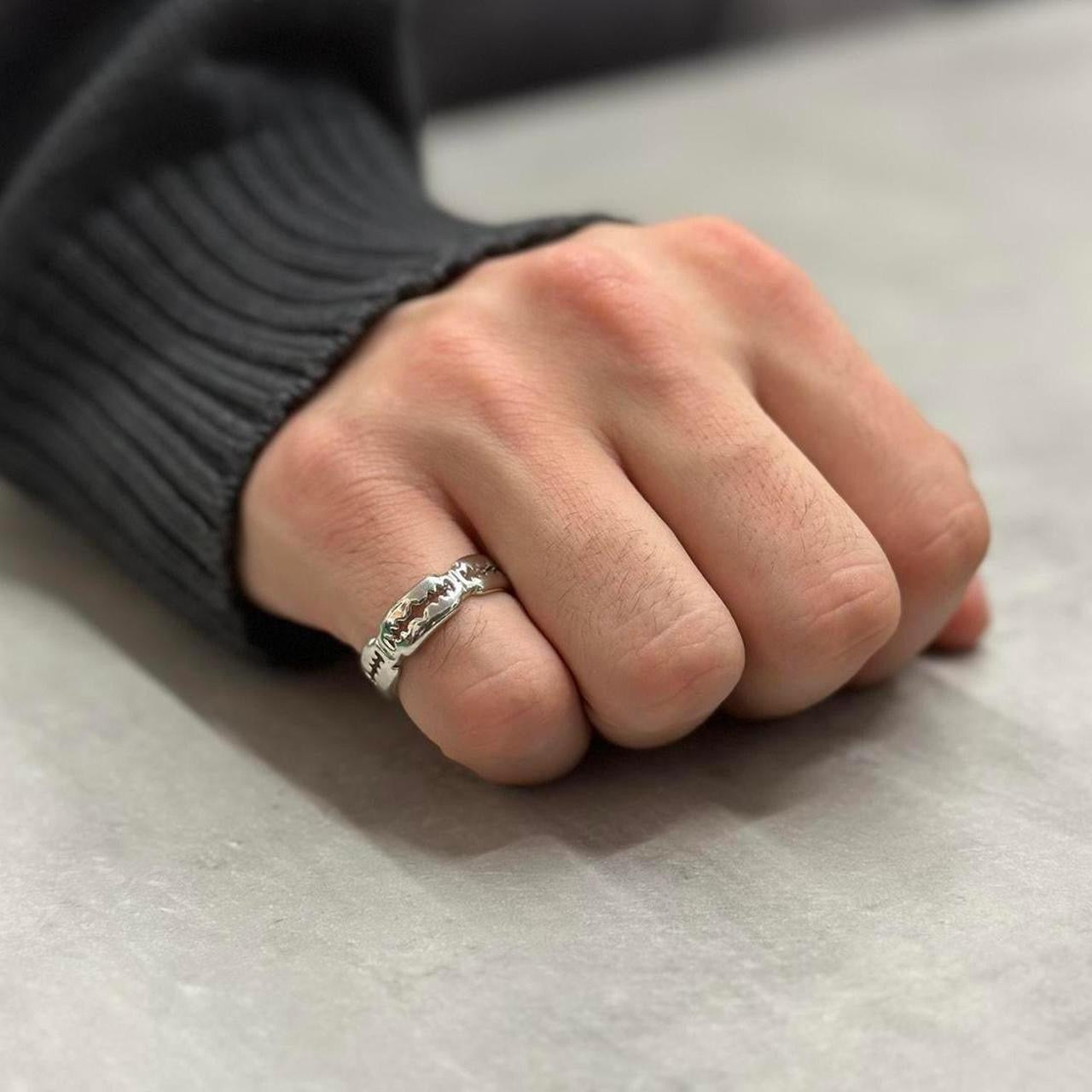 Razor Blade Ring, Silver.