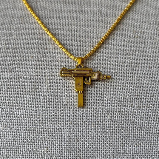 Uzi Necklace, Gold.