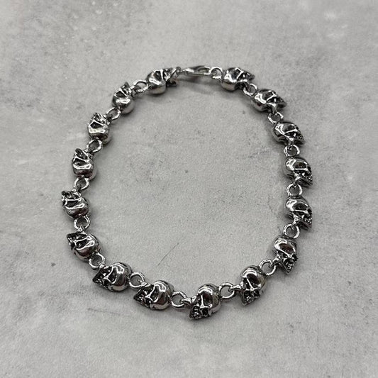 Skulls Bracelet, Silver.