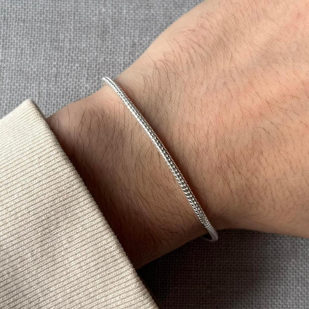Rope Bracelet, Silver.