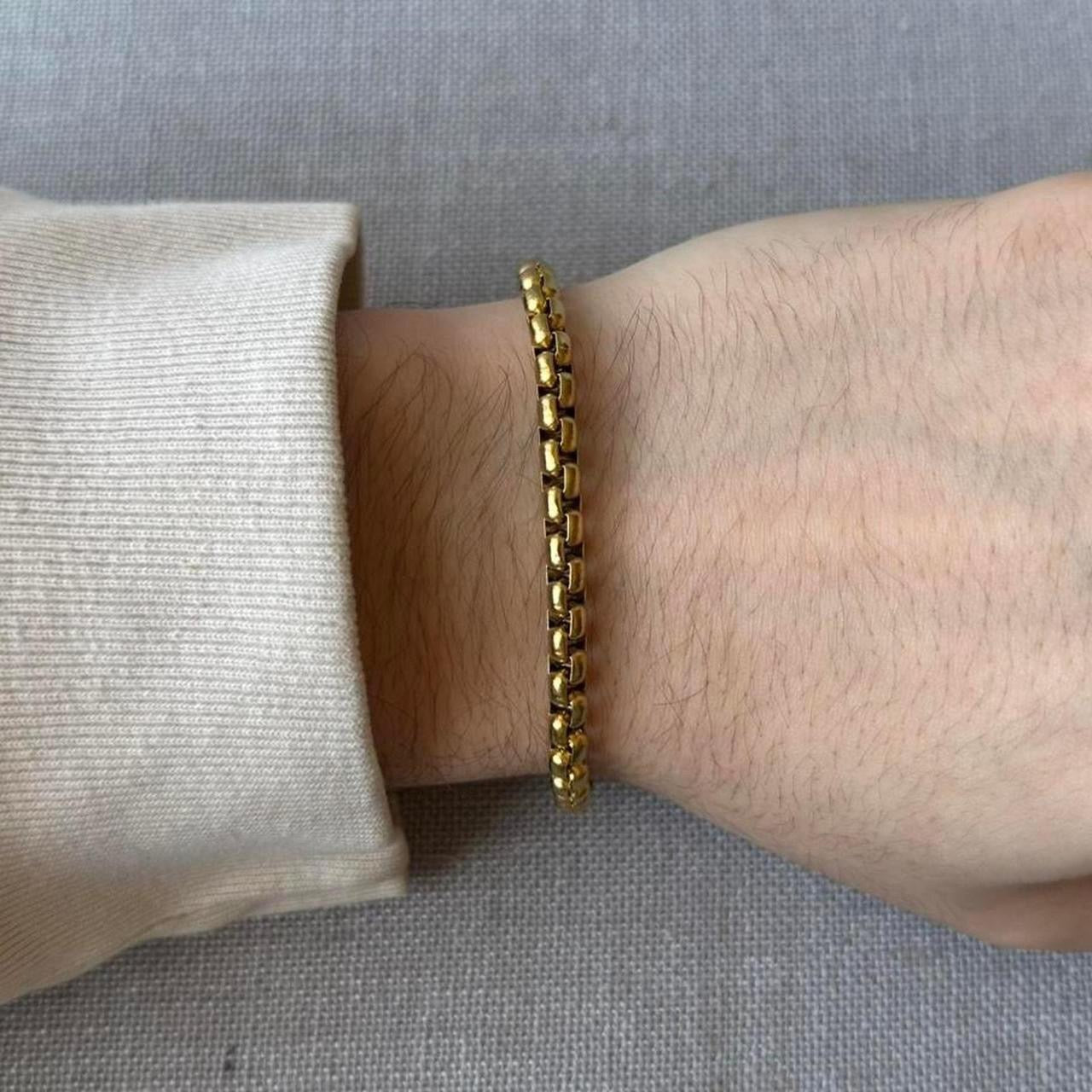 Ball Chain Bracelet, Gold.