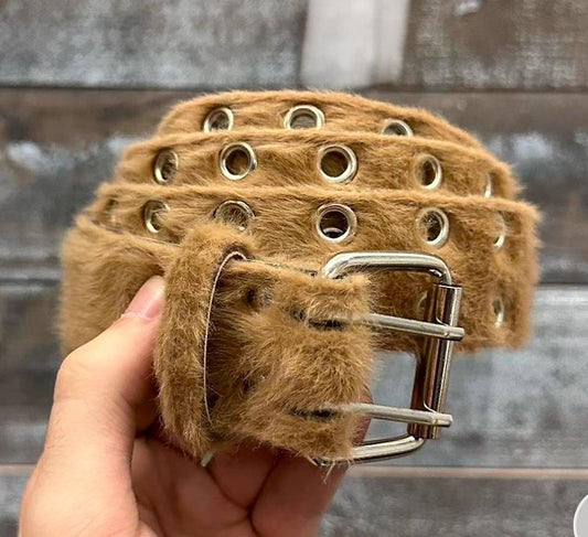 Fur Belt, Brown.