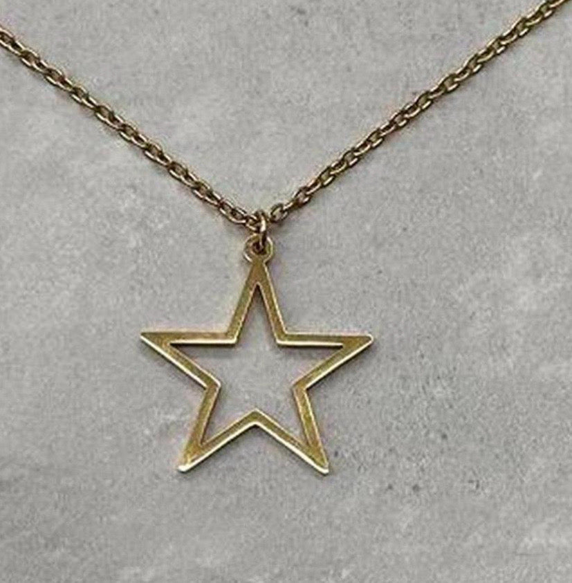 Star Necklace, Gold.